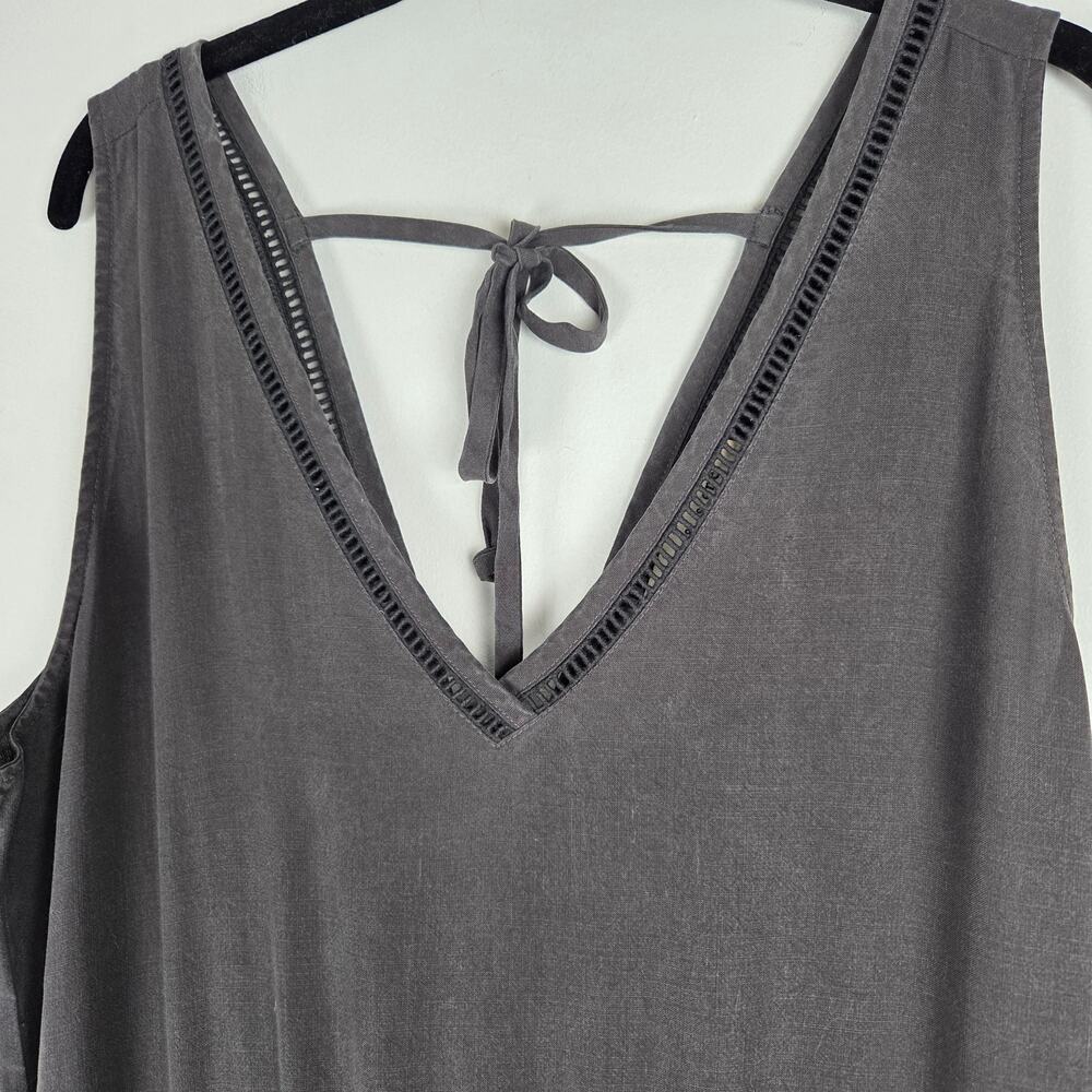 Anthropologie Cloth & Stone Charcoal Gray Sleeveless‎ Julianna Jumpsuit Size M - Picture 4 of 11